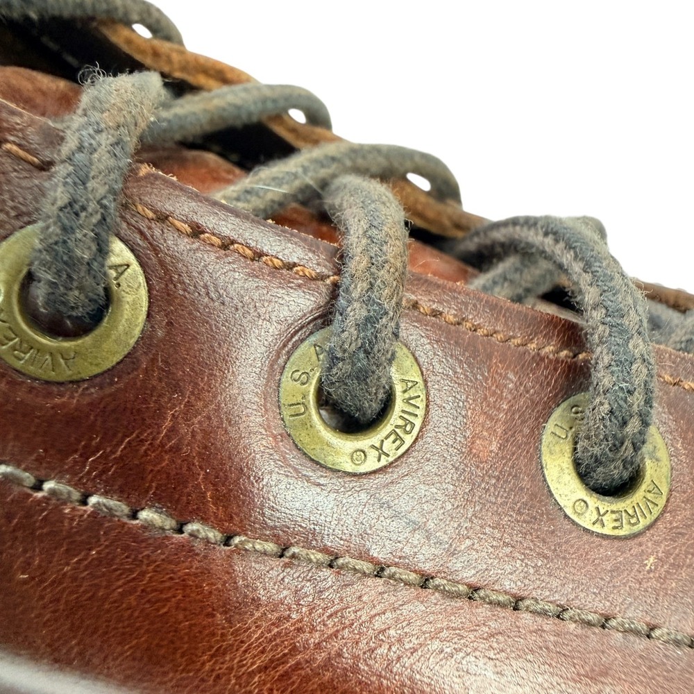 Avirex USA Men's Leather Lace Up Combat Boots Brown Size 10.5 D VTG Military - Picture 8 of 12